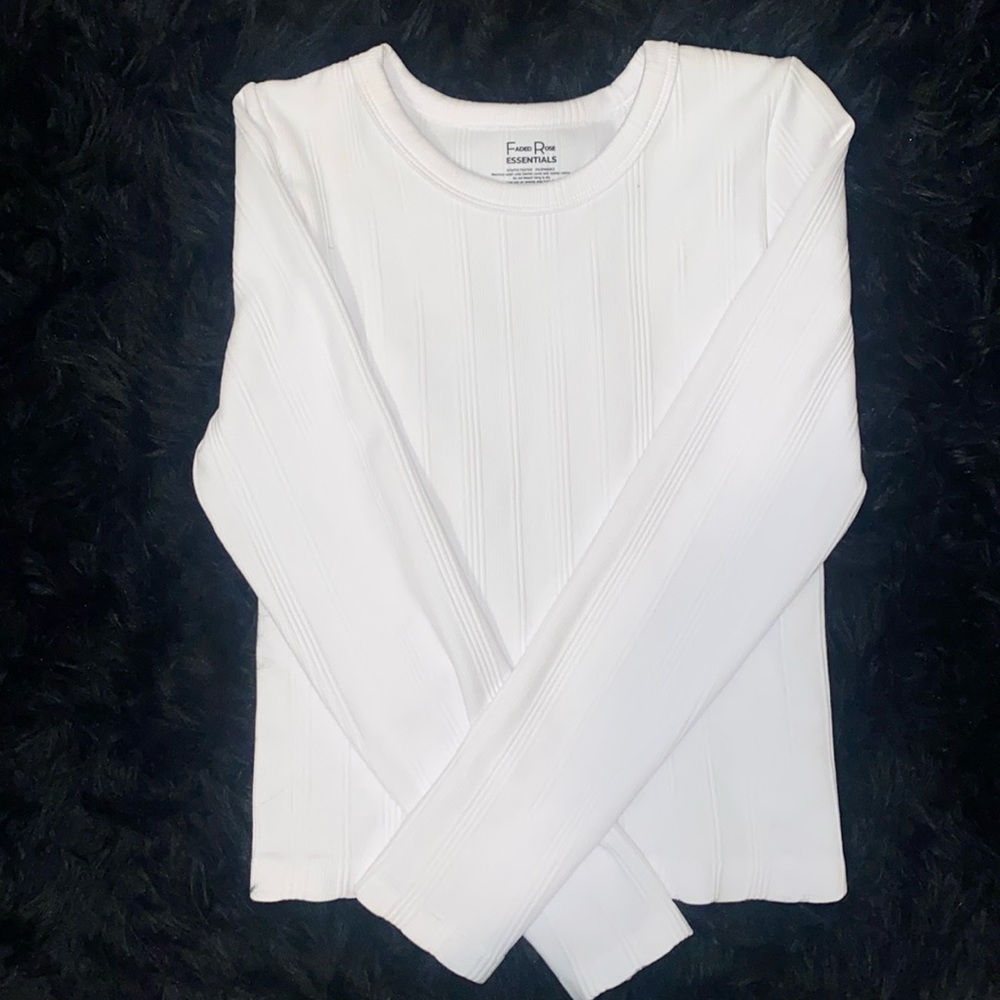 White Sleeved Striped Shirt